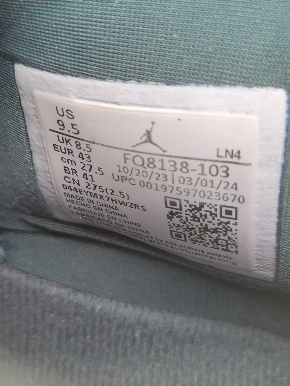 Jordan 4 Retro 'Oxidized Green